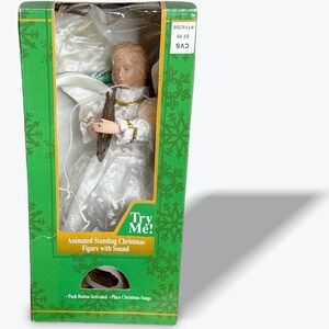 Vintage Musical Christmas Angel North Pole Productions Figure Sound 1996 Tested‎